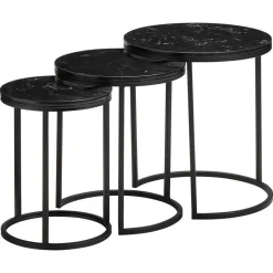 Bijzettafel Marzio Zwart ø 34 Cm