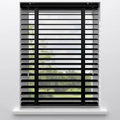 Fenstr Aluminium Jaloezie Mels Mat Zwart 50mm