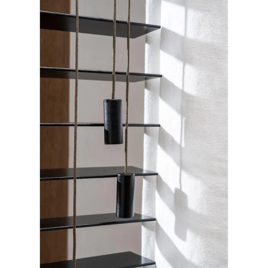Fenstr Houten Jaloezie Hein Zwart 50mm