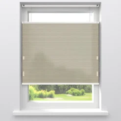 Fenstr Plisségordijn Raya Taupe Lichtdoorlatend