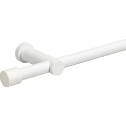 Gordijnroede 200 Cm Wit Hout - Ø28mm