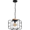 Hanglamp Wood 1-Lichts Zwart