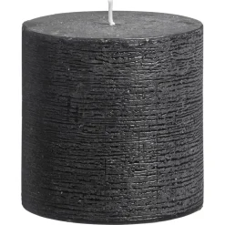 Kaars Rustiek Zwart 10x10 Cm