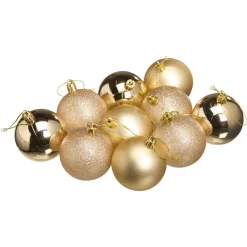 Kerstballen Champagne - 10 Stuks