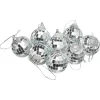Kerstballen Disco Zilver - 8 Stuks