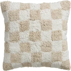 Kussen Check Beige 45x45 Cm