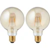 Led Lamp 95mm Goud 2,5W E27 2 Stuks