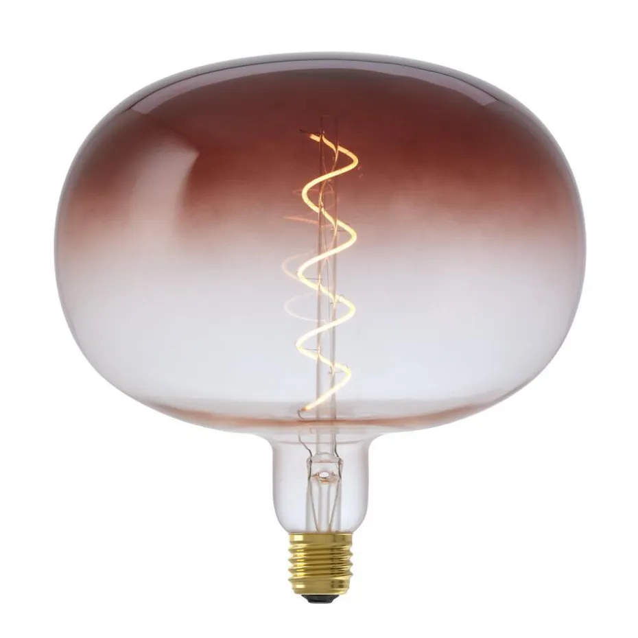 LED Lamp 22x22,5 Cm Bruin E27 Dimbaar