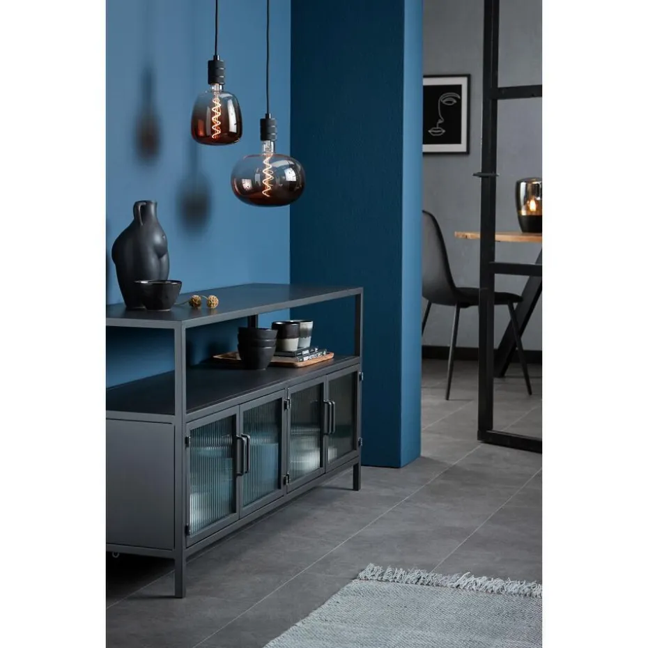 LED Lamp 22x22,5 Cm Bruin E27 Dimbaar