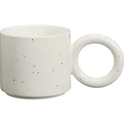 Mok Met Oor Crispen Spikkel Zwart/Wit 225ml