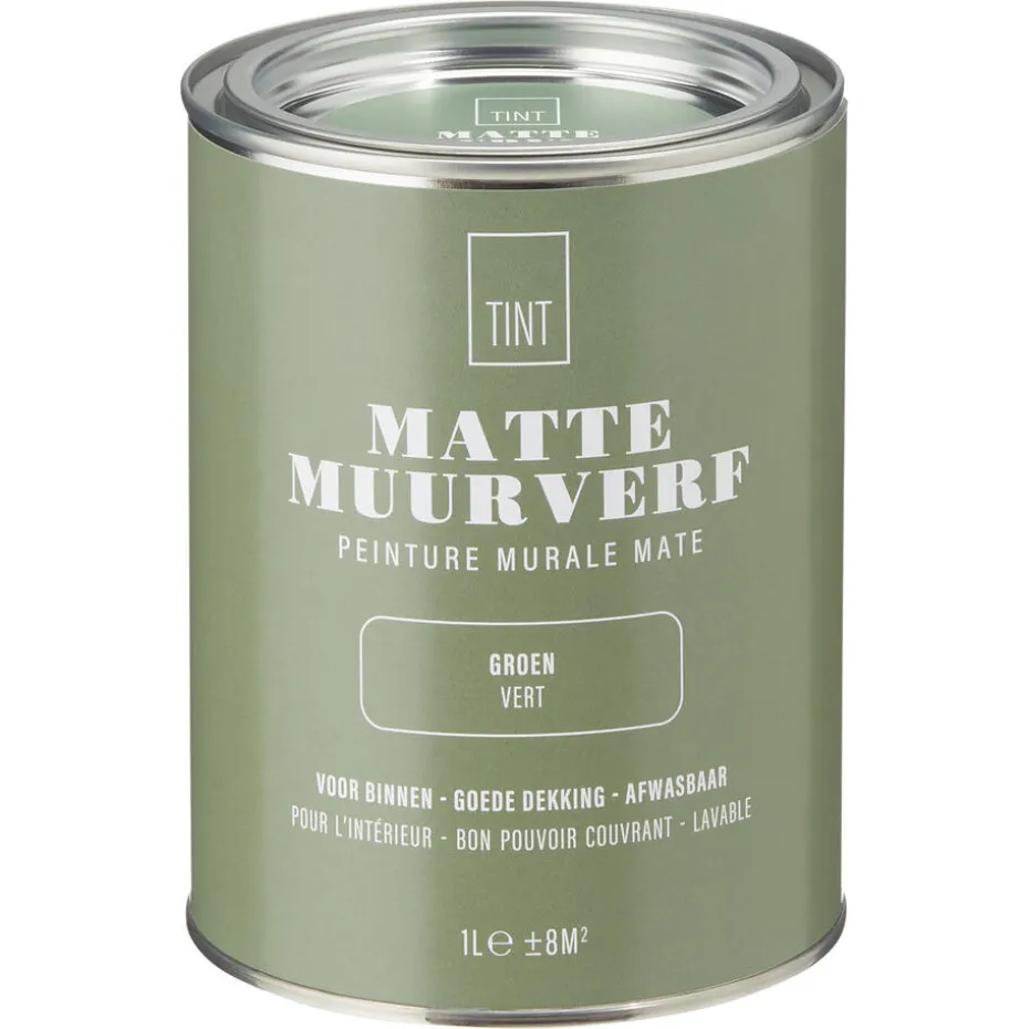 Muurverf Mat Groen 1 L