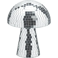 Object Paddenstoel Disco Zilver - 15x15x18 Cm