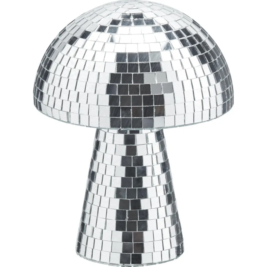 Object Paddenstoel Disco Zilver - 15x15x18 Cm