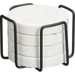 Onderzetters Marmer Wit 4 Stuks