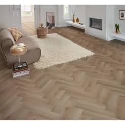 Plak PVC Camrose Beige Eiken Visgraat