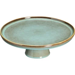 Plateau Op Voet Glaze Groen