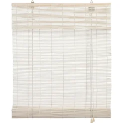 Rolgordijn Bamboe Wit 100x220 Cm