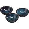 Schaal Glaze Blauw - D9 Cm S/3