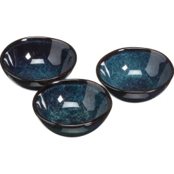 Schaal Glaze Blauw - D9 Cm S/3