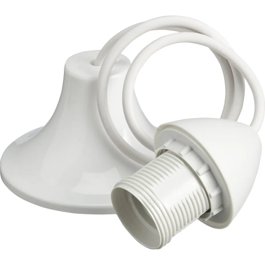 Snoerpendel E27 Wit