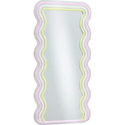 Spiegel Met Verlichting - Wave - Neon - Multicolor - 70x35 Cm