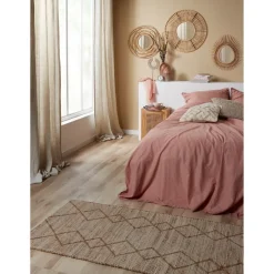 Spiegel Rattan Bruin