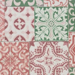 Stof Portia Groen/Rood