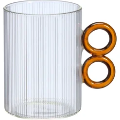 Theeglas Rings Transparant/Amber - 480 Ml