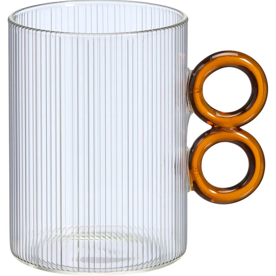 Theeglas Rings Transparant/Amber - 480 Ml