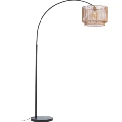 Vloerlamp Cilen Zwart Bruin