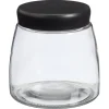 Voorraadpot Glas Zwart - 12,5 Cm 13 Cm